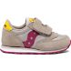 Saucony Baby Jazz Hook & Loop Kids' Sneakers Grey / Burgundy | Canada 729QMAZ